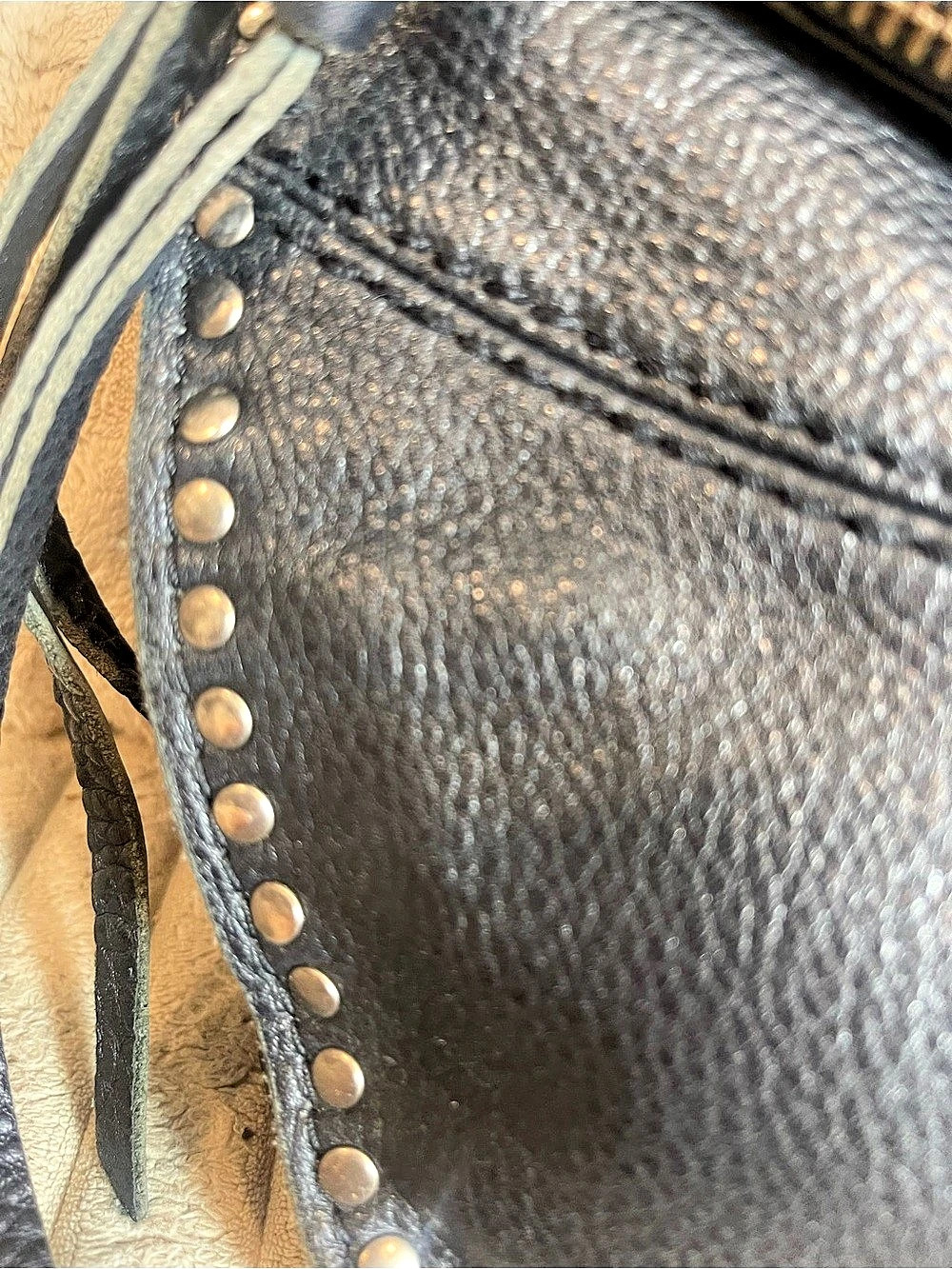 The Sak Black Leather Studded Crossbody Bag - Picture 2 of 8